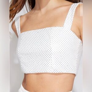 Generation Love White Eyelet Crop Top